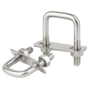 304不锈钢U型螺栓 直角U形螺丝螺母套装管卡管夹固定卡扣骑马卡子