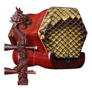 正音堂二胡乐器大音量手工雕刻紫檀珍品龙头专业演奏胡琴厂家直销