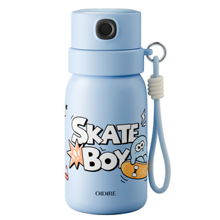 OIDIRE偶点指纹水杯2026新款女生颜值儿童保温杯上学专用密码解锁