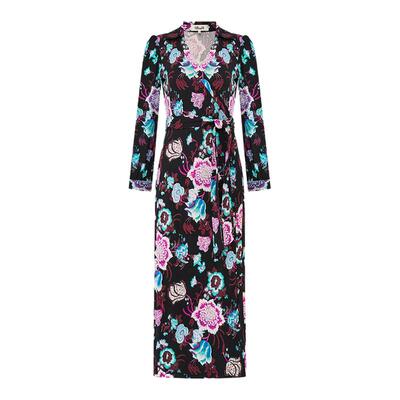 DVF2026春夏新款柳枝花卉针织桑蚕丝裹身裙DW4T015