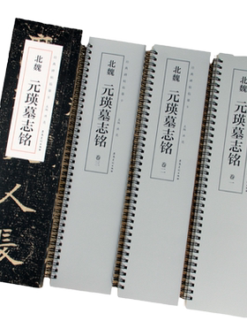 经典碑帖临摹卡 北魏元瑛墓志铭 楷书字帖正版原碑帖近距离临摹字帖魏碑安徽美术出版软笔毛笔法隶书入门初学者练字帖专用字帖卡