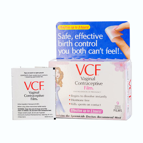 现货 美国正品授权 VCF 9片装*3盒  女士专用避孕膜 隐形避孕膜