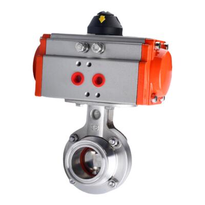 不锈钢快装气动蝶阀卫生级