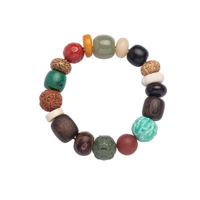 大善堂和田玉貔貅多宝十八籽菩提