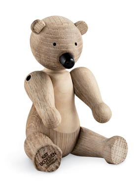 丹麦木质动物木偶小熊摆件手办