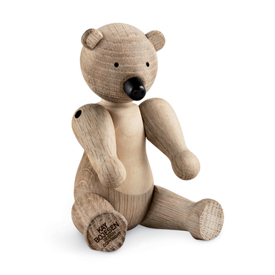 丹麦木质动物木偶小熊摆件手办