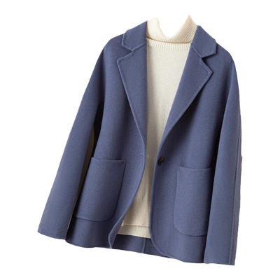 短款双面羊绒大衣毛呢