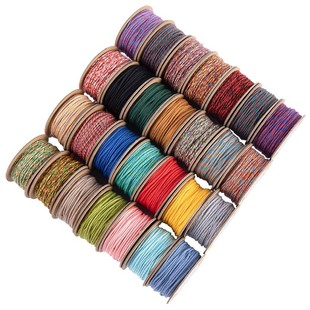 手搓棉线文玩线束藏式盘缠编绳百香籽菩提手串绳编织绳流苏线彩色