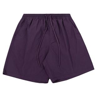 TNMK 夏季潮牌休闲日系宽松纯色五分透气运动短裤男女速干沙滩裤