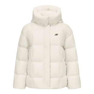 Skechers斯凯奇秋冬款女士休闲运动羽绒服保暖外套 P425W134/0074