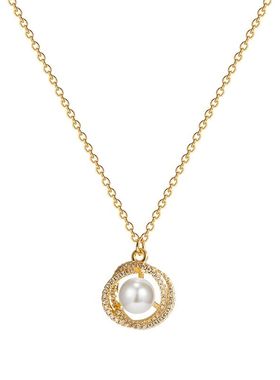 高级感女士项链轻奢小众珍珠吊坠