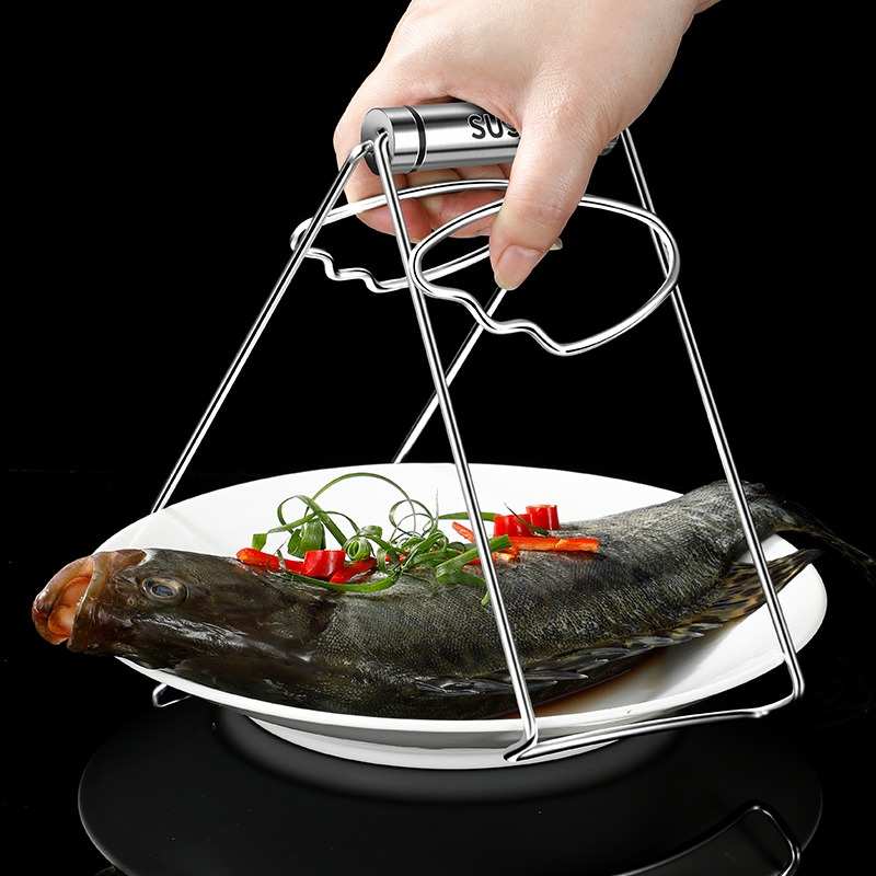 304不锈钢防烫夹取碗夹蒸菜夹子夹盘子夹碗器厨房神器防滑提盘器