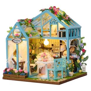 知我花间梦境diy小屋手工小房子模型拼装积木花房艺术屋生日礼物