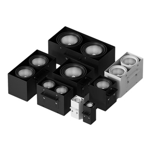 方通斗胆灯方通专用灯铝方通led方形双头明装格栅筒灯射灯嵌入式