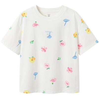 巴拉巴拉短袖t女童甜美印花上衣