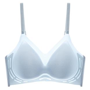 夏季无痕内衣女小胸聚拢薄款夏天凉感大胸显小胸无钢圈美背文胸罩