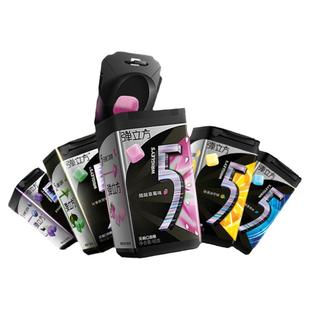 5无糖口香糖弹立方多口味3瓶木糖醇大瓶装薄荷味零食口气清新糖果