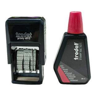 卓达trodat回墨印章日期印章可调日期章包装商品生产日期用章可调年月日期章滚轮式印章数字生产日期印章