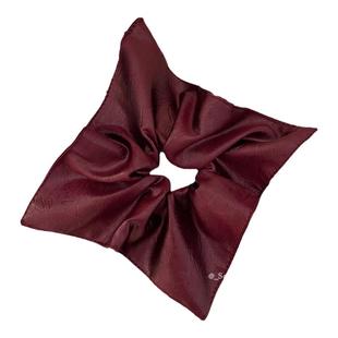 安可拉红方巾大肠发圈女扎丸子头发绳2025新款头绳高弹力皮筋发饰