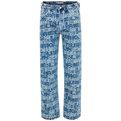 TrueReligion2024秋季新品男士宽松休闲直筒牛仔裤