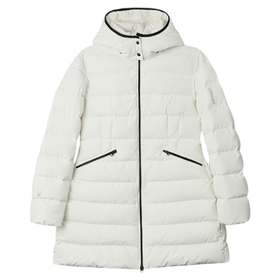 SPYDER蜘蛛秋冬女中长款连帽厚羽绒服25CF226W