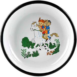 芬兰进口muurla搪瓷盘姆明餐具儿童可爱餐盘碗北欧盘子家用西餐盘