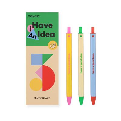 never6/9支装按动款乐活笔