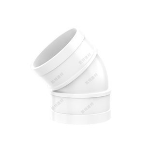 PVC45度弯头 直弯 排水管 50 75 110 160 200 250 315 400 180