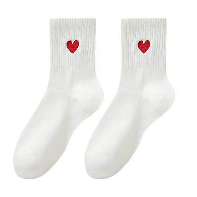 恒源祥无骨袜子女纯棉抗菌中筒袜