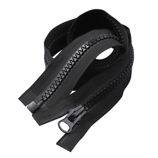 8号树脂拉链黑色单头闭尾口袋夹克外套单开白色双头双开门襟拉锁