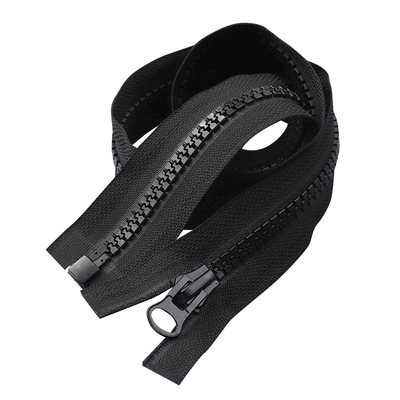 闭尾口袋夹克白色双头双开拉链