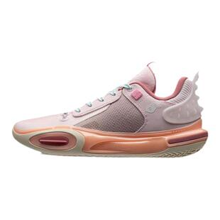 LiNing李宁 男兔年全城11淡玫瑰粉低帮运动实战篮球鞋ABAT005-7-5