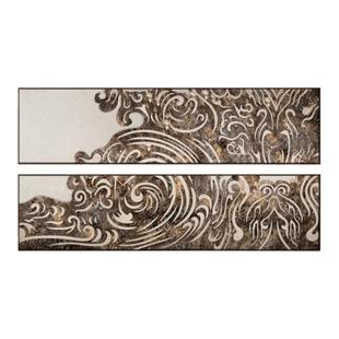 新中式玄关装饰画酒店餐厅背景墙多联组合挂画中堂祥云浮雕壁画