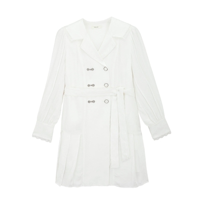 优雅暗纹蕾丝收腰连衣裙MSLAN