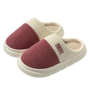 回力棉拖鞋女士冬季2025新款厚底防滑踩屎感保暖室内家居毛拖鞋冬