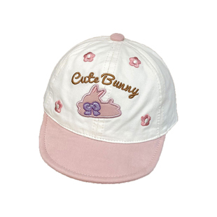 宝宝帽子春秋甜美绣花蝴蝶结软檐棒球帽女童遮阳帽婴儿可爱鸭舌帽