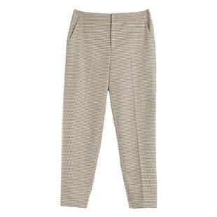 【关注领券】Buou Buou商场同款复古时尚格子直筒长裤女款BH3D032