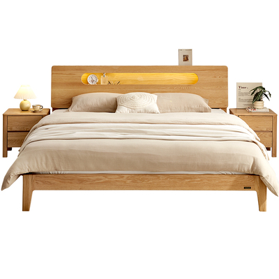 全友家居北欧风实木床