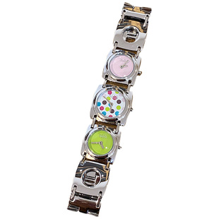 全新原创Awasteoftime 浪费时间圆形多表盘男女款金属石英手表