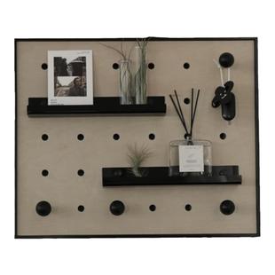 电表箱挂衣钩洞洞板进口海洋板实木电箱装饰画电箱遮挡装饰置物架