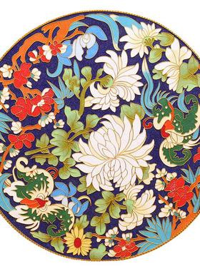 诗翼陶瓷新中式珐琅彩摆件