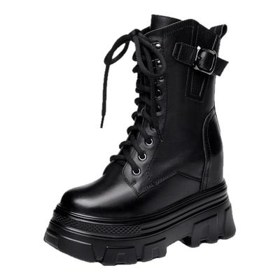 真皮马丁靴内增高鞋短靴显瘦潮流