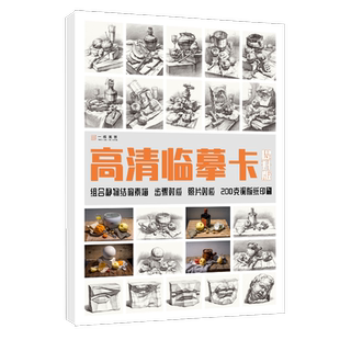 素描组合静物结构临摹卡提升版临摹范本组合画册集美术基础单个罐子道具结构解析照片写生创意卡片校联考高考名师绘画示范正版图书