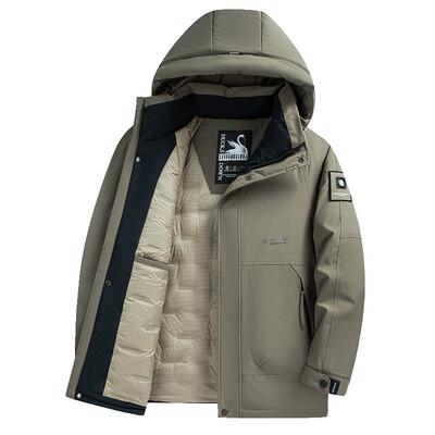 吉普连帽羽绒服保暖休闲男士外套