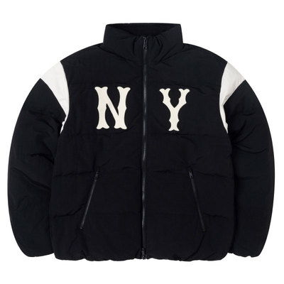 MLB羽绒服男女外套新款运动服黑