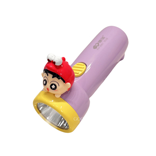 蜡笔小新家用手电筒强光可充电可爱卡通儿童户外便携小型手电超亮