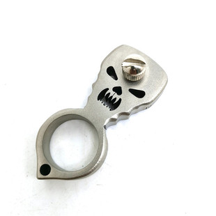 不锈钢无架指环弹弓海派线切割扁皮无架免绑迷你便携弓无架皮筋弓