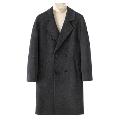 双面呢大衣100%羊毛呢子风衣外套