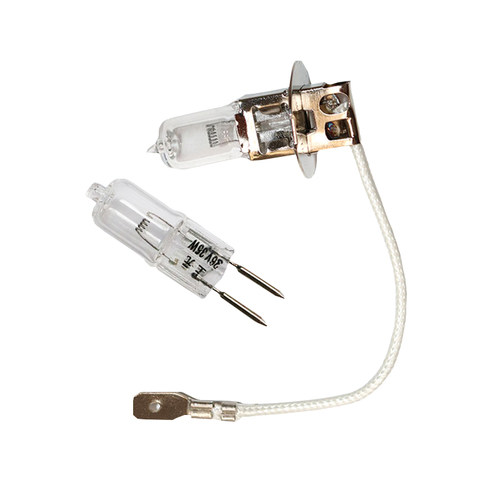 机床工作灯h3带线水晶小灯泡叉车铣车床卤素插脚灯泡12V24V35W55W