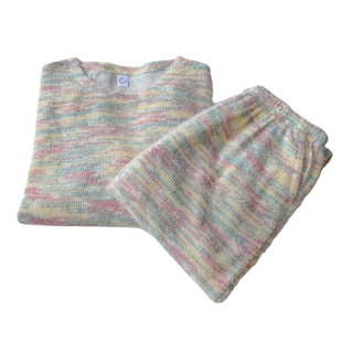 冬天高个子女生175睡衣套头加长版针织保暖胖高180斤家居服可外穿